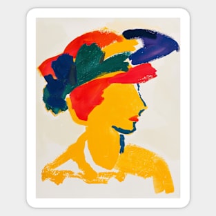 Woman Portrait Abstract Art Sticker